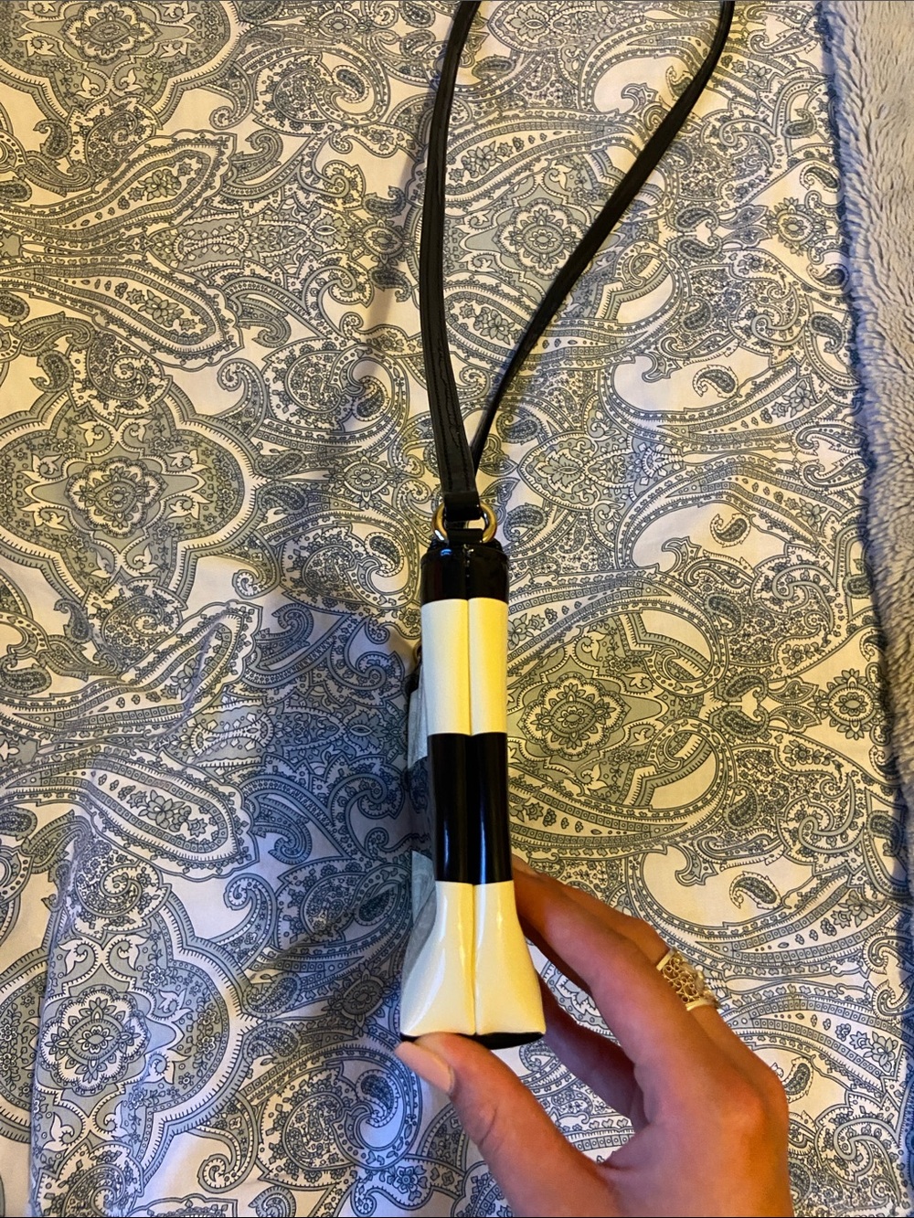kate spade black and white striped purse - Picture 11 of 13